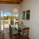 Dining table with view of the garden