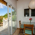 Dining table with view of the garden